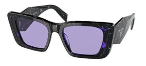 prada prada symbole pr 08ys violet black marble/violet 51/18/145 women sunglasses