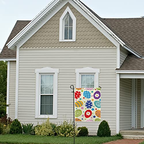 My Little Nest Seasonal Garden Flag Easter Eggs Colorful Vertical Garden Flags Double Sided for Home Farmhouse Yard Holiday Flag Outdoor Decoration Banner 12"x18"