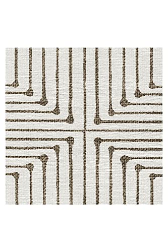 RUGGABLE x Jonathan Adler Washable Rug - Perfect Modern Area Rug for Living Room Bedroom Kitchen - Child Friendly - Stain & Water Resistant - Inkdrop Camel & Ivory 3'x5' (Standard Pad)