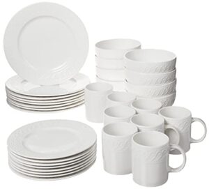 pfaltzgraff sylvia dinnerware set, 32 piece, white
