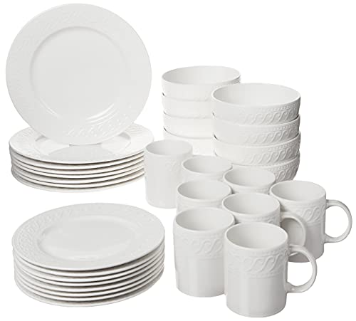 Pfaltzgraff Sylvia Dinnerware Set, 32 Piece, White