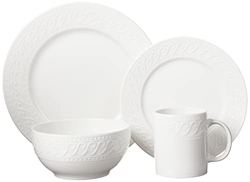 Pfaltzgraff Sylvia Dinnerware Set, 32 Piece, White