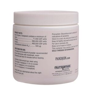 Nutramax Panzquin Powder Pancreatic Health Supplement for Cats and Small Dogs, 8.1 oz tub