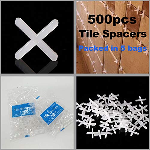 Tile Leveling System Kit with 100pcs Tile Leveler & 2 Special Wrenches & 500pcs 2mm Tile Spacers