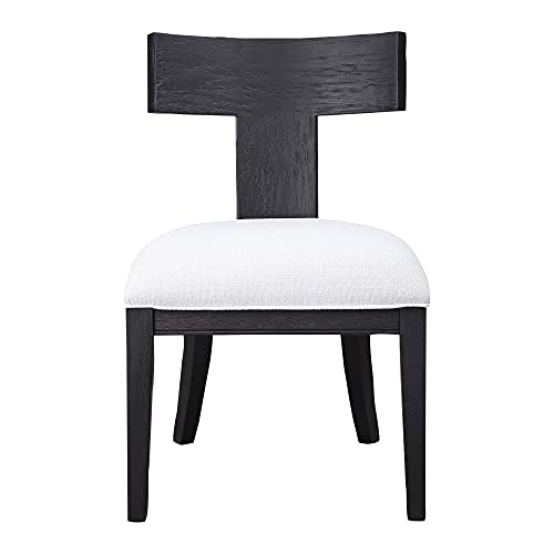 Uttermost Idris Charcoal Black Stain Armless Chair