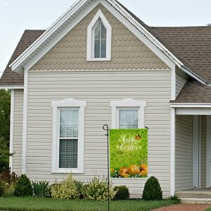 My Little Nest Seasonal Garden Flag Happy Easter Golden Eggs Flowers Vertical Garden Flags Double Sided for Home Farmhouse Yard Holiday Flag Outdoor Decoration Banner 12"x18"