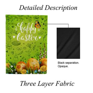 My Little Nest Seasonal Garden Flag Happy Easter Golden Eggs Flowers Vertical Garden Flags Double Sided for Home Farmhouse Yard Holiday Flag Outdoor Decoration Banner 12"x18"