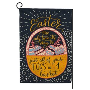 my little nest seasonal garden flag easter quote vertical garden flags double sided for home farmhouse yard holiday flag outdoor decoration banner 12″x18″
