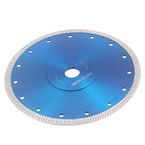 8” Super Thin Diamond Tile Blade Porcelain Saw Blade for Cutting Porcelain Tile Granite Marbles (8")