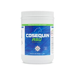 nutramax cosequin asu joint health supplement for horses – powder with glucosamine, chondroitin, asu, and msm, 500 grams