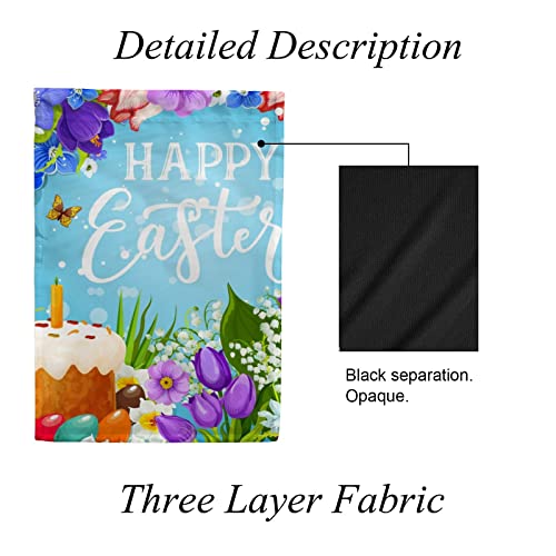 My Little Nest Seasonal Garden Flag Spring Flower Easter Cake Vertical Garden Flags Double Sided for Home Farmhouse Yard Holiday Flag Outdoor Decoration Banner 12"x18"