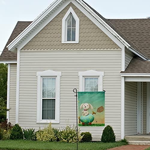 My Little Nest Seasonal Garden Flag Easter Bunny Egg Car Double Sided Vertical Garden Flags for Home Yard Holiday Flag Outdoor Decoration Farmhouse Banner 12"x18"