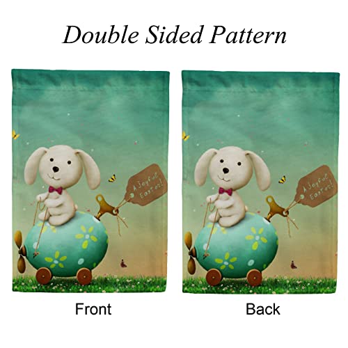 My Little Nest Seasonal Garden Flag Easter Bunny Egg Car Double Sided Vertical Garden Flags for Home Yard Holiday Flag Outdoor Decoration Farmhouse Banner 12"x18"