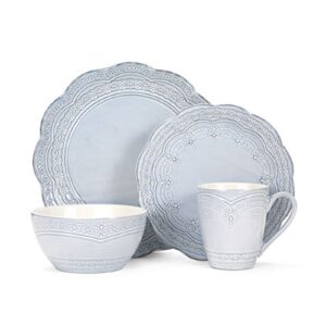 pfaltzgraff seraphina 16-piece stoneware dinnerware set, service for 4