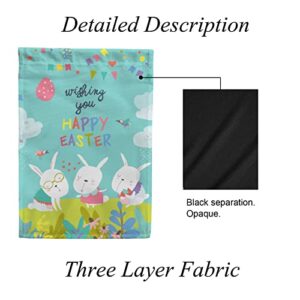 My Little Nest Seasonal Garden Flag Easter Bunnies Vertical Garden Flags Double Sided for Home Farmhouse Yard Holiday Flag Outdoor Decoration Banner 12"x18"