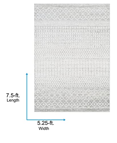 Artistic Weavers Chester Boho Moroccan Area Rug,5'3" x 7'6",Grey