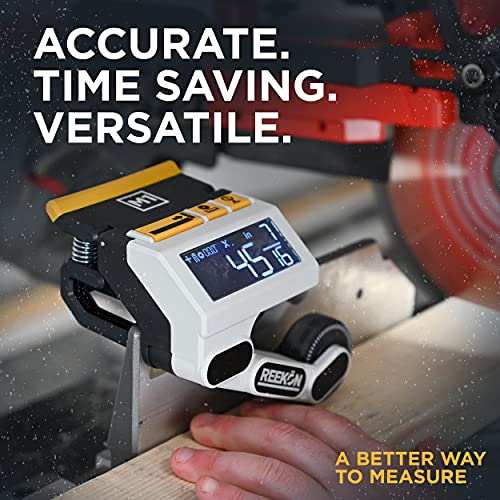 REEKON M1 Caliber Measuring Tool for Miter Saws – Eliminates Need to Measure & Mark Materials, Reduces Cut Time and Increases Safety, Measures Flat & Round Materials