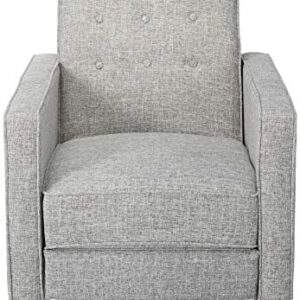 GDFStudio Macedonia Mid Century Modern Tufted Back Fabric Recliner (Light Grey Tweed).