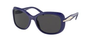 prada pr04zs 18d5s0 57mm baltic marble/dark grey rectangle sunglasses for women + bundle with designer iwear complimentary eyewear kit