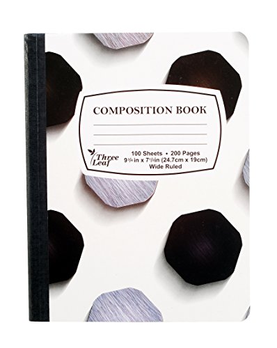 4-Pack Composition Notebook, 9-3/4" x 7-1/2", Wide Ruled, 100 Sheet (200 Page) - 18 Piece School Combo Pack, Pens - Highlighters - Mechanical Pencils - Refills (4 Composition Notebooks, 18 Combo Pack)
