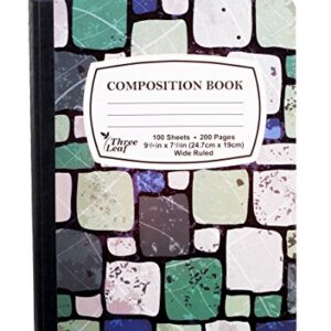 4-Pack Composition Notebook, 9-3/4" x 7-1/2", Wide Ruled, 100 Sheet (200 Page) - 18 Piece School Combo Pack, Pens - Highlighters - Mechanical Pencils - Refills (4 Composition Notebooks, 18 Combo Pack)