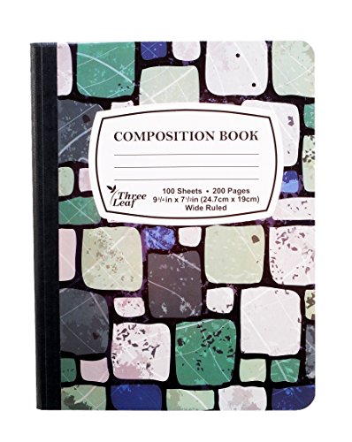 4-Pack Composition Notebook, 9-3/4" x 7-1/2", Wide Ruled, 100 Sheet (200 Page) - 18 Piece School Combo Pack, Pens - Highlighters - Mechanical Pencils - Refills (4 Composition Notebooks, 18 Combo Pack)