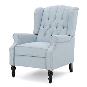 christopher knight home walter fabric recliner, light sky dimensions: 34.75”d x 28.00”w x 41.25”h