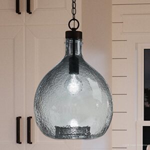 urban ambiance luxury modern farmhouse pendant light, medium size: 20.375″ h x 13″ w, with mediterranean style elements, olde bronze finish, uhp2771 from the hobart collection