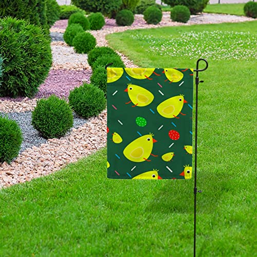 My Little Nest Seasonal Garden Flag Easter Chickens Vertical Garden Flags Double Sided for Home Farmhouse Yard Holiday Flag Outdoor Decoration Banner 12"x18"