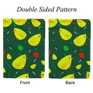 My Little Nest Seasonal Garden Flag Easter Chickens Vertical Garden Flags Double Sided for Home Farmhouse Yard Holiday Flag Outdoor Decoration Banner 12"x18"