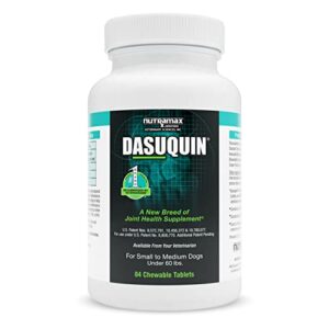 nutramax dasuquin joint health supplement for small to medium dogs – with glucosamine, chondroitin, asu, boswellia serrata extract, green tea extract, 84 chewable tablets