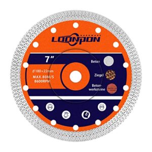 7 inch super thin diamond tile blade porcelain cutting blade, dry or wet cutting ceramic granite marble