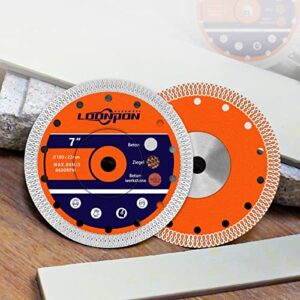 7 Inch Super Thin Diamond Tile Blade Porcelain Cutting Blade, Dry or Wet Cutting Ceramic Granite Marble