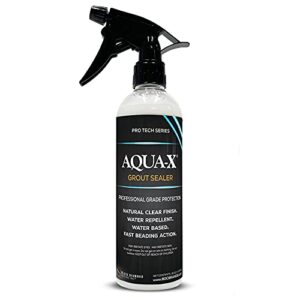 aqua-x 16 oz. grout sealer, clear grout and tile sealer, natural finish, professional grade, indoor & outdoor, fast dry and long lasting protection