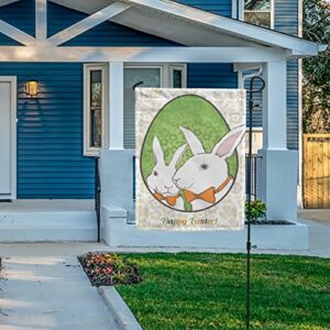 My Little Nest Seasonal Garden Flag Happy Easter Bunny Egg Vertical Garden Flags Double Sided for Home Farmhouse Yard Holiday Flag Outdoor Decoration Banner 12"x18"