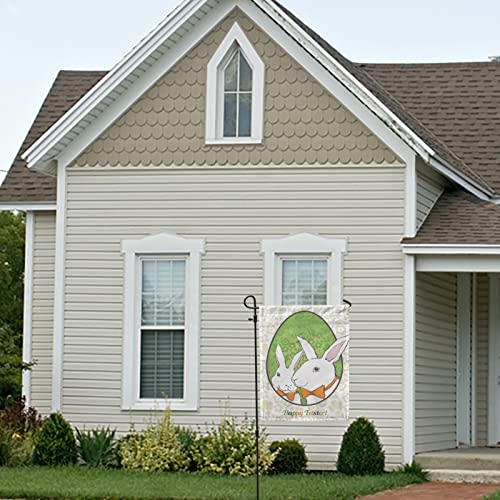 My Little Nest Seasonal Garden Flag Happy Easter Bunny Egg Vertical Garden Flags Double Sided for Home Farmhouse Yard Holiday Flag Outdoor Decoration Banner 12"x18"