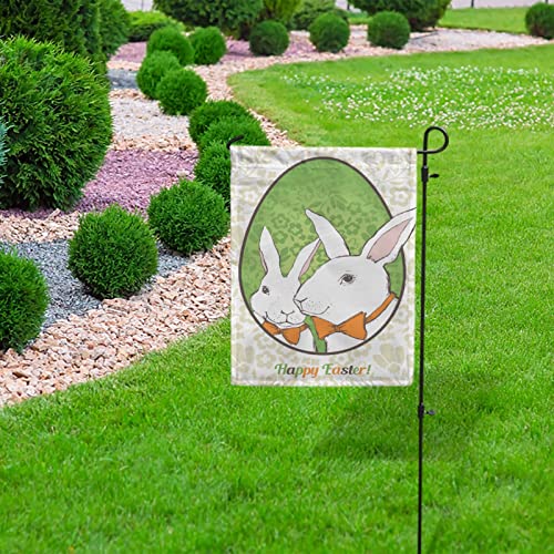 My Little Nest Seasonal Garden Flag Happy Easter Bunny Egg Vertical Garden Flags Double Sided for Home Farmhouse Yard Holiday Flag Outdoor Decoration Banner 12"x18"