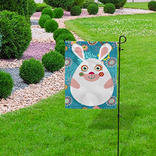 My Little Nest Seasonal Garden Flag Happy Easter Bunny Double Sided Vertical Garden Flags for Home Yard Holiday Flag Outdoor Decoration Farmhouse Banner 12"x18"