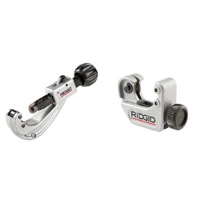 ridgid 31632 model 151 quick-acting tubing cutter with 1/4″-1-5/8″ cutting capacity, silver black & 32985 model 104 close quarters tubing cutter, 3/16-inch to 15/16-inch tube cutter