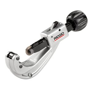 RIDGID 31632 Model 151 Quick-Acting Tubing Cutter with 1/4"-1-5/8" Cutting Capacity, Silver Black & 32985 Model 104 Close Quarters Tubing Cutter, 3/16-inch to 15/16-inch Tube Cutter