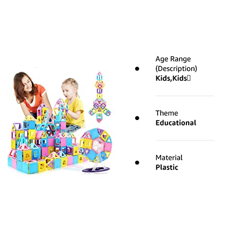 DUMMA Magnetic Tiles for Kids Age 3-6 Magnetic Building Blocks Set Toys for Boys Girls 3D Preschool Educational STEM Toys Tiles Christmas Birthday Gifts for Toddlers Children 3 4 5 6 7 8 Year Old