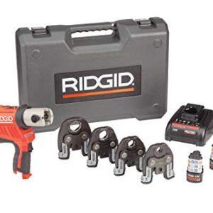 RIDGID 57398 RP 240 Compact Press Tool & 29983 Model 223S 1/4" to 1-1/4" Inner/Outer Copper and Stainless Steel Tubing and Pipe Reamer