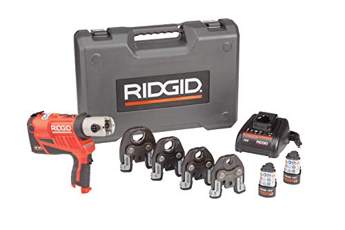 RIDGID 57398 RP 240 Compact Press Tool & 29983 Model 223S 1/4" to 1-1/4" Inner/Outer Copper and Stainless Steel Tubing and Pipe Reamer