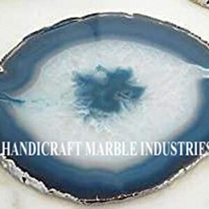 Agate Coaster #4 design Gold Rimmed Teal Color Coaster Wholesale Drink Coaster Tableware Bar Accessories Dinning Table Accessories