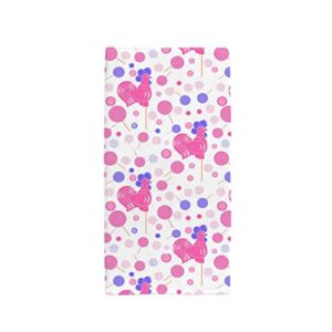 my little nest hand towels for bathroom candy lollipops cock hearts absorbent small bath towel soft kitchen towels fingertip towel for guest and bar 30 x 15 inch