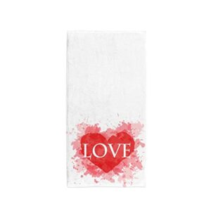 my little nest heart silhouette paint spots hand towels soft bath towel absorbent kitchen fingertip towel quick dry guest towels for bathroom gym spa hotel and bar 30 x 15 inch