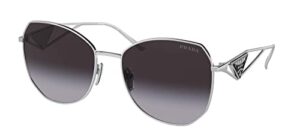 prada pr 57ys silver/dark grey 57/18/140 women sunglasses