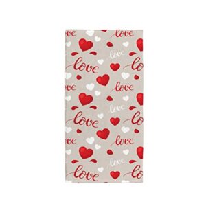 my little nest hand towels for bathroom elements valentine’s day hearts absorbent small bath towel soft kitchen towels fingertip towel for guest and bar 30 x 15 inch