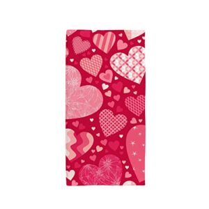 my little nest hand towels for bathroom valentine’s day different hearts absorbent small bath towel soft kitchen towels fingertip towel for guest and bar 30 x 15 inch