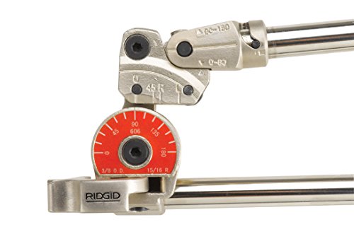 RIDGID 38048 Model 608 Heavy-Duty Pipe Bender, 1/2-inch Tubing Bender & 604 38033 Heavy-Duty Instrument Bender, 1/4-inch Tubing Bender for Bends Up to 180 Degrees, Pipe Bender